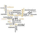 Muursticker Wellness Words zwart-goud
