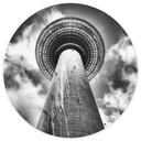 Fototapeta Landmark - Wieża telewizyjna Berlin okrągła - Brązowy - tapeta flizelinowa/tapeta flizeli