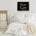 Plakat Choose Happy - czarny negatyw