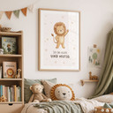 Kinder-Poster 'Ich bin stark und mutig' mit Löwe