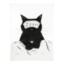 Poster Chat noir avec masque de nuit - Korenkova