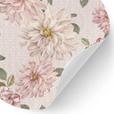 Naklejka na ścianę Dahlias Shabby Chic Pink - Bloomery Decor - Round