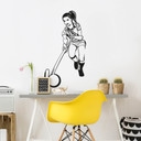 Kvinde hockey wallsticker