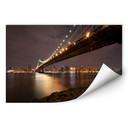 Poster autocollant - W - Pont de Manhattan de Nuit