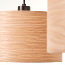 Pendelleuchte Michael, beige, 120 x 110 cm, Holz Pendelleuchte