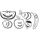 Wandtattoo Lustiges Obst