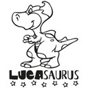 Wallsticker -  + Navn + Dinosaurus 02