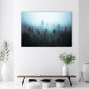 Canvasbillede, Skov i tåge