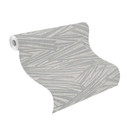 stribet tapet, non-woven tapet Sky Lounge sølvgrå metallic