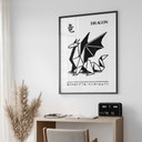 Poster Geometrische Draak Origami - Krygowski
