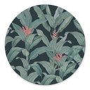 Billede Urban Jungle Tropical Leaves Green - Bloomery Decor - rund – print på aluminium (Alu-Dibond)