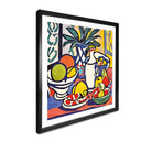 Plakat Mleko i owoce - inspirowany Matisse'em - Zamart - Kwadrat