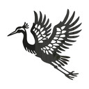Dekoracja ścienna żuraw - elegancki ptak - dekoracja akrylowa