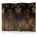 Paravent, Raumteiler freistehend, Trennwand - Baroque Ornaments in Patinated Gold and Bronze - Retro