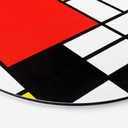 Tableau sur alu-Dibond Mondrian - Composition en rouge, jaune, bleu et noir