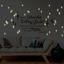 Wandtattoo Glaube an Wunder, Liebe und Glück + Leuchtsterne