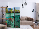 Screen room divider - Under vandoverfladen, 3-delt