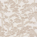Icke-vävd tapet Lin Zen Branches beige vit med grenar asiatisk - bruna träd skog tapet grenar