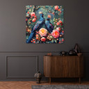 Leinwandbild Vögel Blumen Tiere