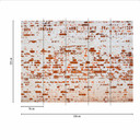 Brique industrielleMur blanc orange - papier peint intissé Designwalls 2 - 2,55 x 3,5 m