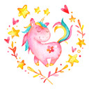 Muursticker Ruby de Eenhoorn