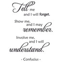 Sticker mural - Tell me... - Confucius