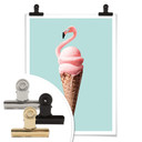 Plakat Loose - Lody Flamingo