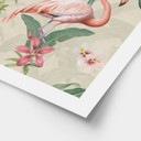 Plakat flaming i tropikalne liście - Bloomery Decor