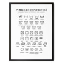 Poster Laverie symboles d'entretien
