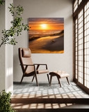 Leinwandbild Sonnenuntergang Strand Natur