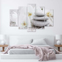 5 stykke lærredsprint Orchid Zen Spa Stones
