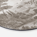 Wanddecoratie Landschap met tuinlandschap in beige - Ms Tiff - Alu-Dibond Rond