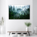 Canvasbillede, Skov i tåge