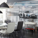 Fotobehang Papierbehang Audi R8 Le Mans