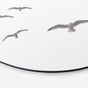 Tableau sur alu-Dibond rond Mouettes dans le ciel