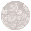 Naklejka na ścianę Wildflowers in chalk look Beige - Bloomery Decor - Round