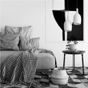 Poster autocollant - W - Verre de Vin noir et blanc