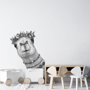 Wallsticker lama-hoved - Korenkova