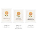 Kinder-Poster 'Ich kann helfen' mit Sonnenblume und Raupe