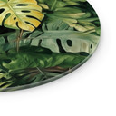 Glasbillede - Jungleplanter - Jaszke - Rund