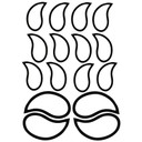 Sticker mural - Set Feuilles #04
