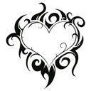Wallsticker Flammende Hjerte