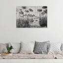 Canvasbillede, Fugle i en dam