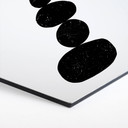 Hexagone - Alu-Dibond Nouveauprints - Pebbles 3 noir