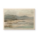 Holzbild Sanfte Küstenlandschaft grau - Cheney