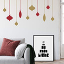 Wallsticker - 2-Farvet Julepynt