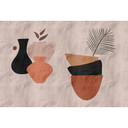 Fotomural Paredes de Patel 3 Santa Fe 2 rosa, naranja, negro, marrón