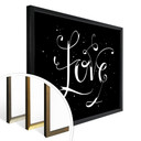 Plakat Handlettering Love - czarny negatyw