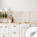 Samoprzylepny półokrągły panel ścienny do kuchni w stylu retro - Bloomery Decor