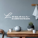 Sticker mural L'amour se cuisine tous les jours